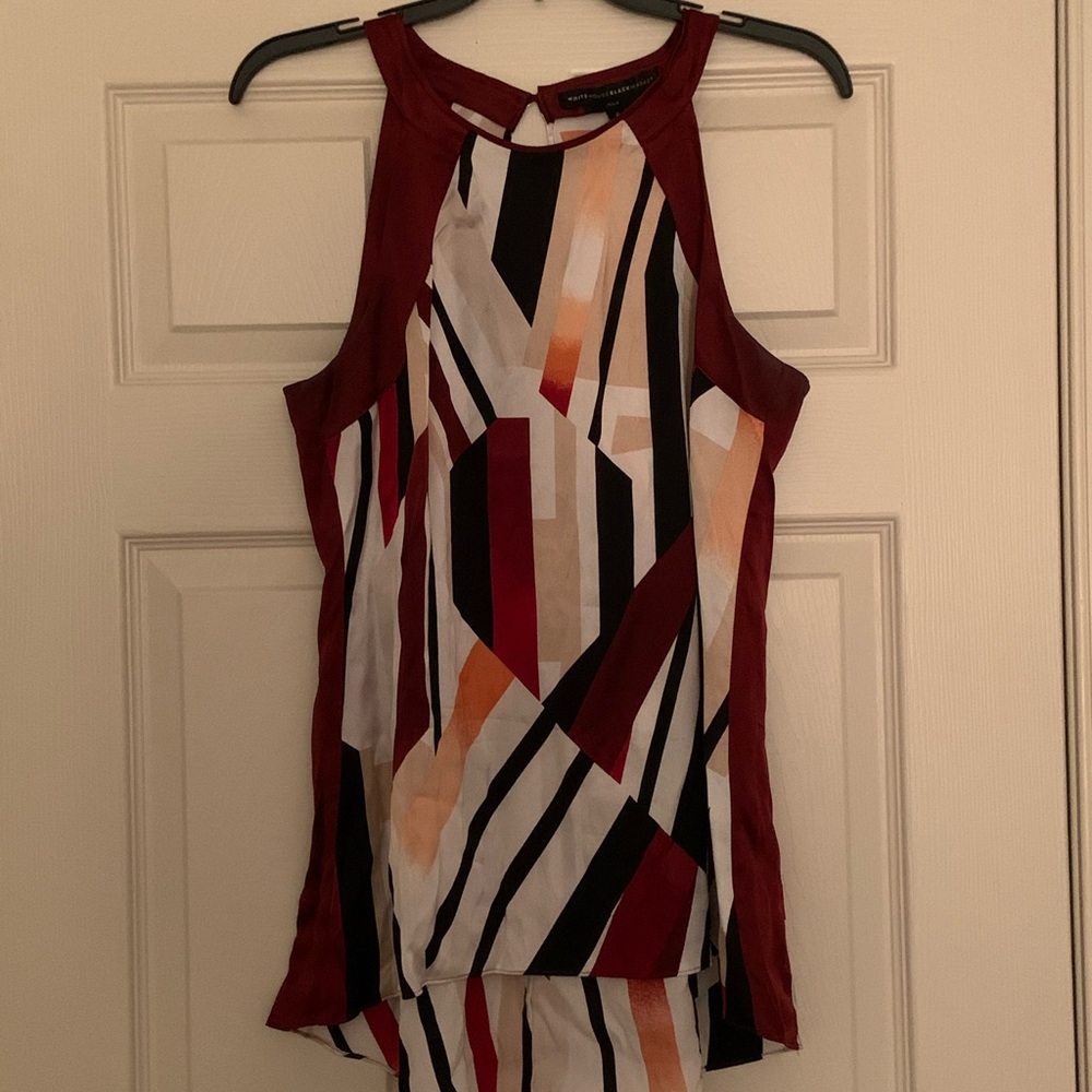 White House Black Market Geometric Top. Size 6 EUC